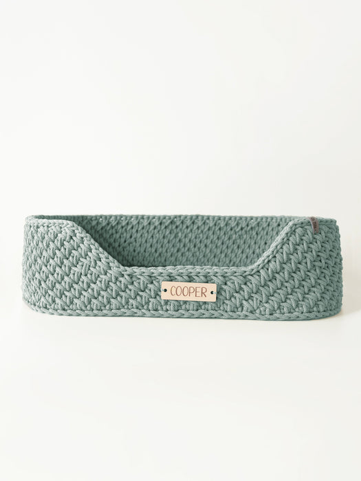 Personalized Recycled Cotton Pet Bed Laurel Pet Bed Anzy Home
