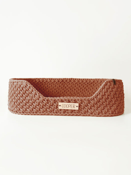 Personalized Recycled Cotton Pet Bed Terracotta Pet Bed Anzy Home