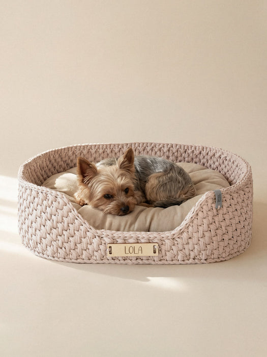 Personalized Cotton Pet Bed Pearl Pet Bed Anzy Home