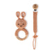 PRETTY LITTLE BASICS CROCHET RATTLE AND PACIFIER CLIP SET