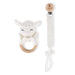 PRETTY LITTLE BASICS CROCHET RATTLE AND PACIFIER CLIP SET