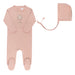 AURORA - COTTON FRENCH TERRY HOT AIR BALLOON COLLECTION - FOOTIE + BONNET PINK CLOTHING Little Luxury
