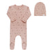 AURORA FLORAL PRINT COLLECTION - FOOTIE + BEANIE PINK CLOTHING AURORA