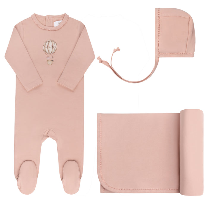 AURORA - COTTON FRENCH TERRY HOT AIR BALLOON COLLECTION - TAKE ME HOME SET PINK CLEANING AURORA
