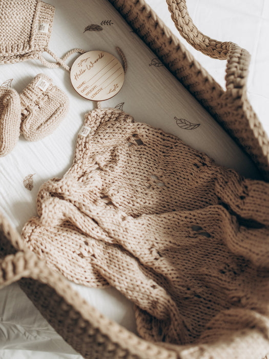 Baby Blanket Hand-Knitted Pointelle Anzy Home