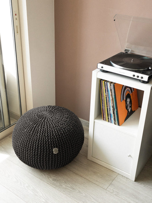 Pouf Classic Black Pouf Anzy Home