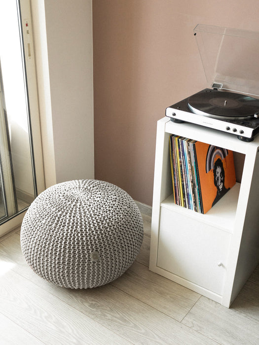 Nursery Pouf Classic Light grey Pouf Anzy Home