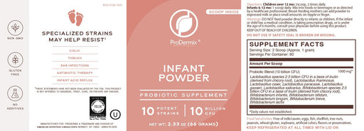 PRODERMIX, KOSHER APD 12, PROBIOTIC POWDER FOR INFANTS, 10 BILLION CFU`S - 2.33 OZ. MISC PRODERMIX