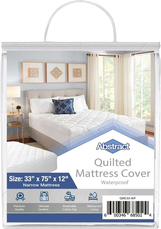 ABSTRACT LUXURY QUILTED MATTRESS COVER WATERPROOF- 33" X75" X12"