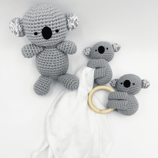 RATTLE TEETHER KOALA GREY