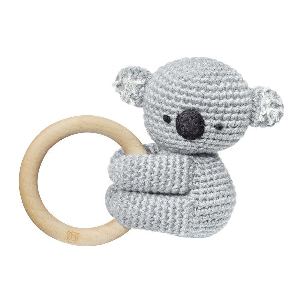 RATTLE TEETHER KOALA GREY