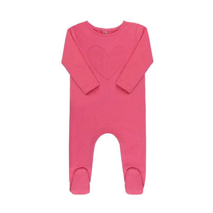 Ribbed Heart  Footie & Hat