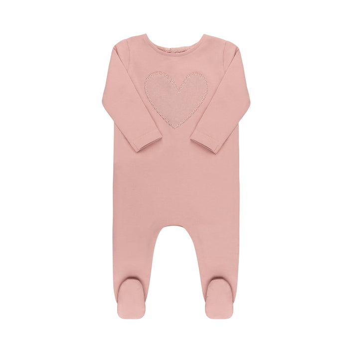 Ribbed Heart  Layette Set