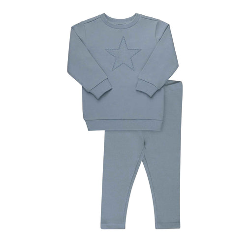 Ribbed Star Sweatshirt Set Blue Tricot Bebe