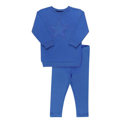 Ribbed Star Sweatshirt Set Cobalt Tricot Bebe