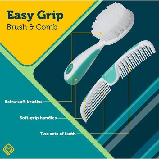 SAFETY 1ST EASY GRIP BRUSH & COMB SET - WHITE SAFTY SAFETY 1ST
