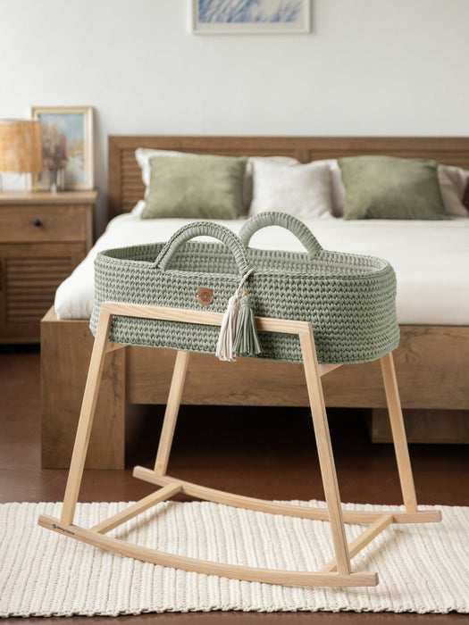 XL Moses Basket Sage Green Bassinets & Cradles Anzy Home