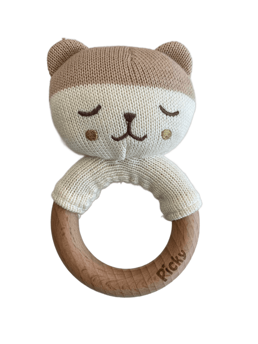 PICKY KNITTED TEDDY RATTLE TOY