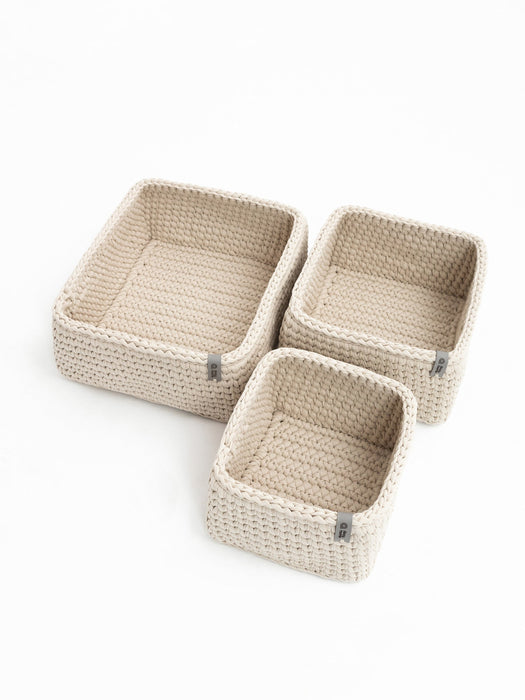 Set of 3 Drawer Storage Organizers Baskets Anzy Home