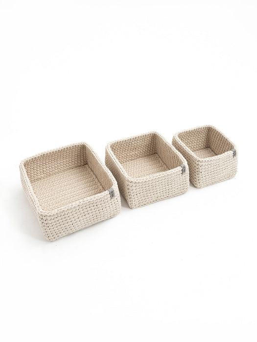 Set of 3 Drawer Storage Organizers Baskets Anzy Home