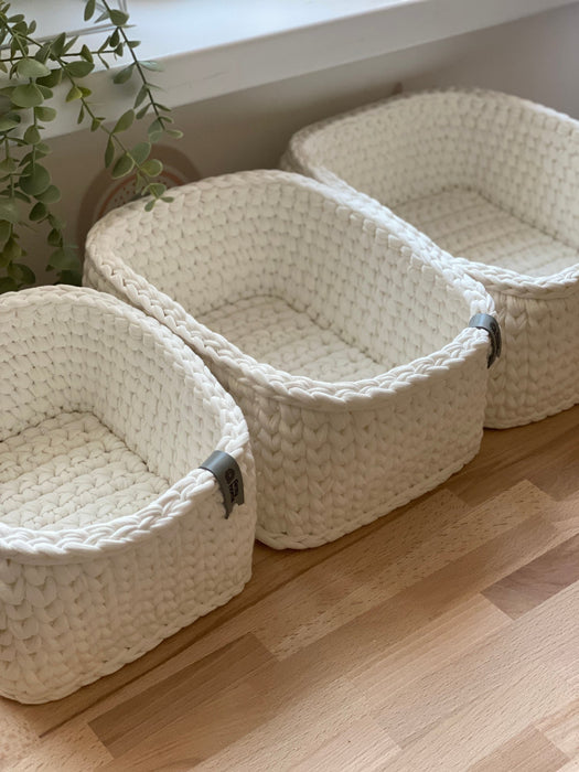 Set of 3 Drawer Storage Organizers Baskets Anzy Home