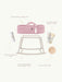 Essential Moses Basket Set Standard Pink Anzy Home