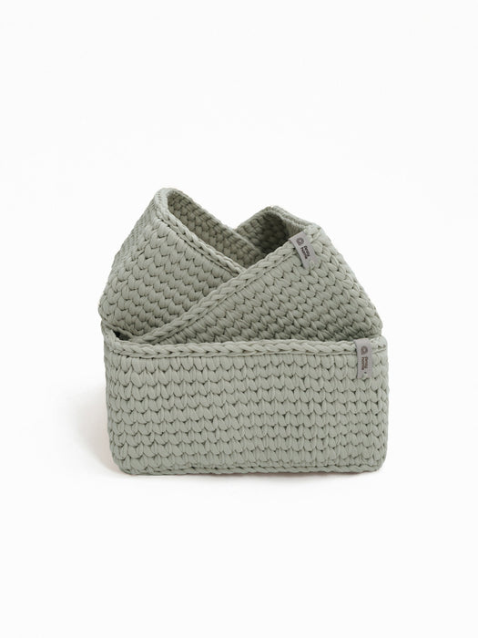 Set of 3 Drawer Storage Organizers Sage green Baskets Anzy Home