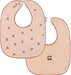 AURORA CHERRY PRINT COLLECTION - 2 PACK BIB (0-6M) . PINK BIBS AURORA