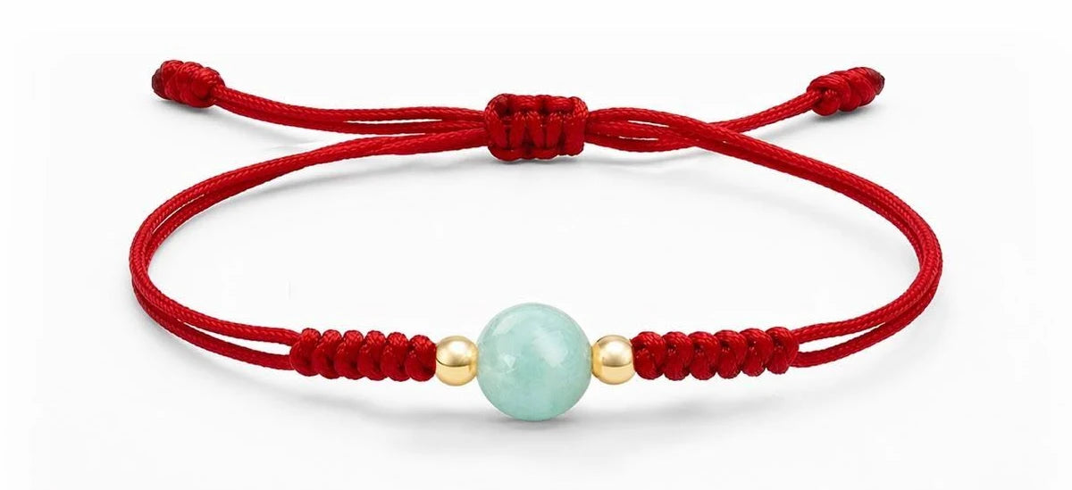 LIOHR BABY BRACELET MEANINGFUL TRADITION. HANDMADE WITH RED THREAD . SKY BLUE CRYSTAL BRACELET LIOHR