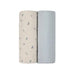 AURORA CLASSICS BABY MUSLIN SWADDLE –BUTTERFLY/DRAGONFLY COLLECTION . DRAGONFLY - BLUE MUSLIN SWADDLE AURORA