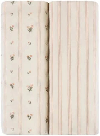 ELY`S & CO. 2 PACK CRIB SHEETS LEAF COLLECTION