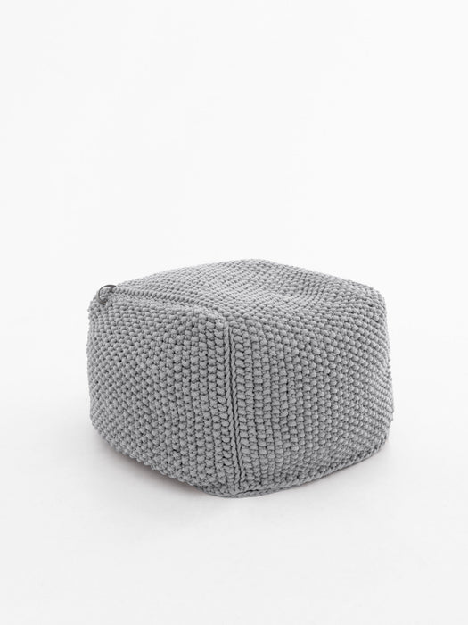 Pouf Square Recycled Silver cord Pouf Anzy Home
