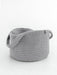 Basket Round with Handles Recycled Silver cord Baskets Anzy Home