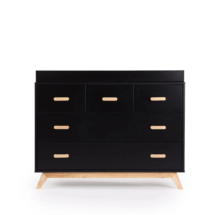 DADADA SOHO 5-DRAWER NURSERY DRESSER . BLACK NATURAL FURNITURE DADADA