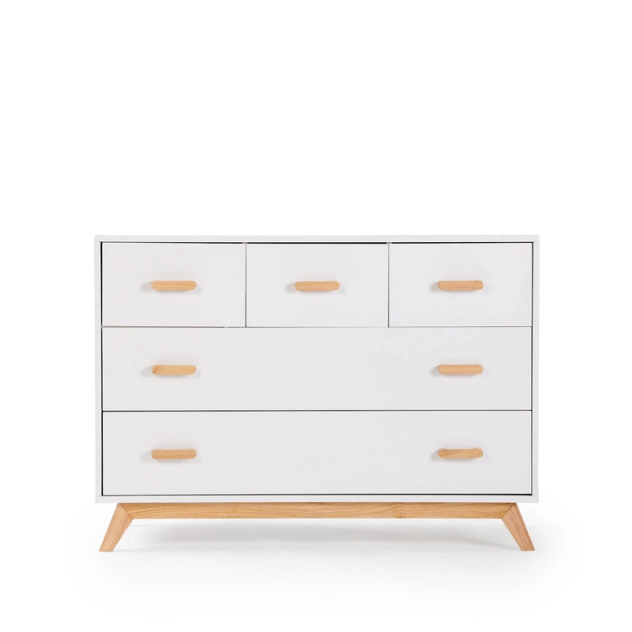 DADADA SOHO 5-DRAWER NURSERY DRESSER . WHITE NATURAL FURNITURE DADADA