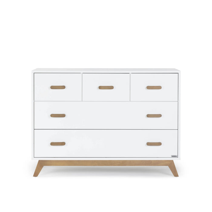 DADADA SOHO 5-DRAWER NURSERY DRESSER . WHITE WALNUT FURNITURE DADADA