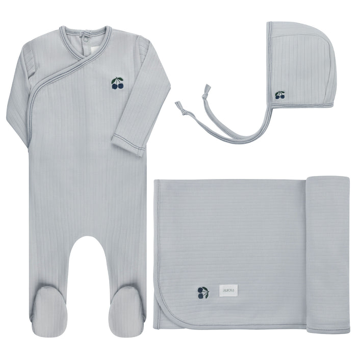 AURORA EMBROIDERED CHERRY COLLECTION - TAKE ME HOME SET BLUE CLOTHING AURORA