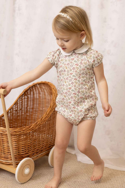 Liberty Print Short Romper Tricot Bebe