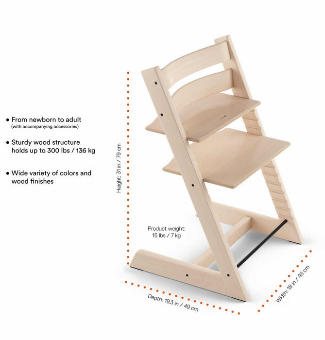 stokke natural tripp trapp Stokke Tripp Trapp Chair White -