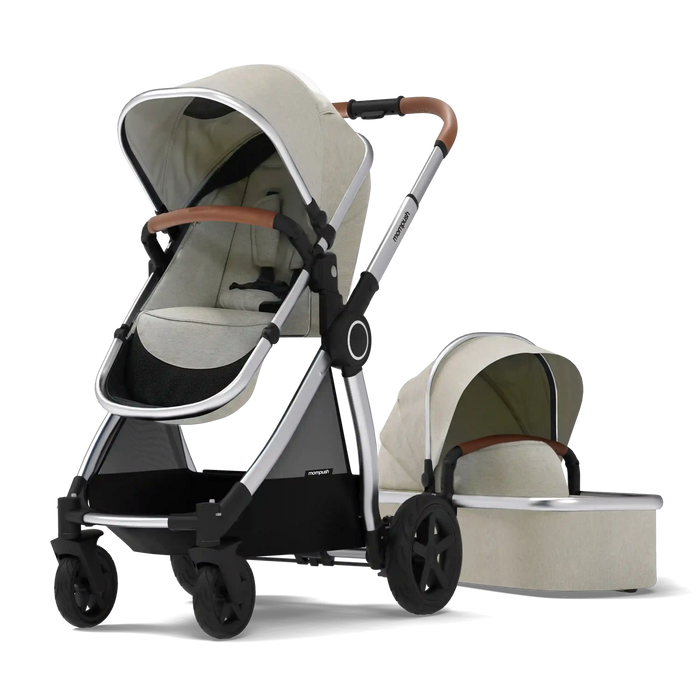 Mompush Ultimate 2 With Bassinet Khaki Baby Strollers Mompush