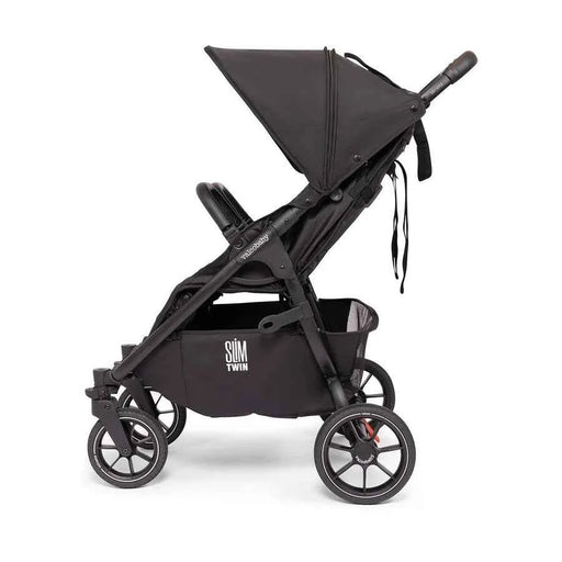 VALCO BABY SLIM TWIN S2 DOUBLE STROLLER - BLACK DOUBLE STROLLER VALCO BABY