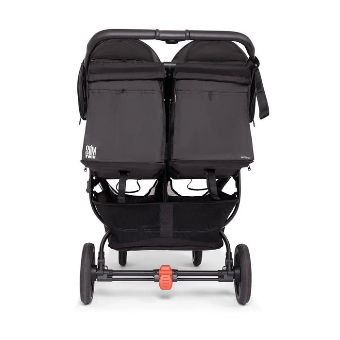 VALCO BABY SLIM TWIN S2 DOUBLE STROLLER - BLACK