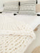 Chunky Knit Blanket in White Anzy Home