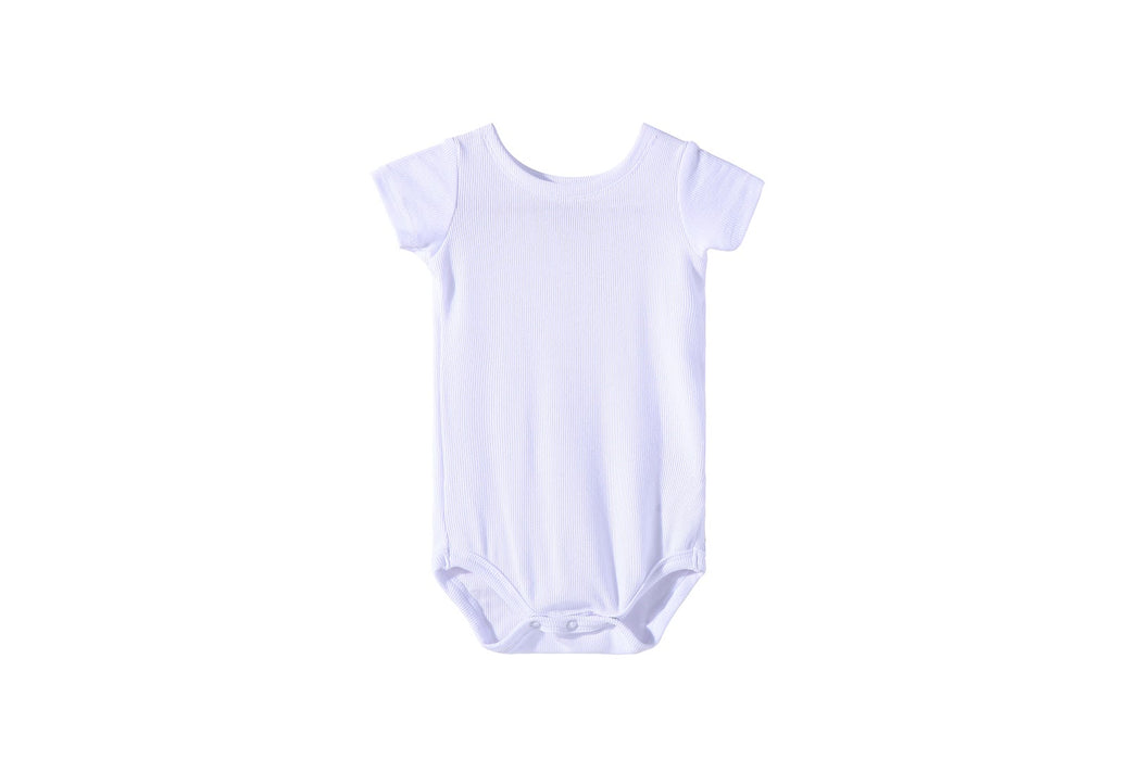 LITTLE PIPERS BABY RIBBED BODYSUITS - 12-18 MONTHS, BLUE, SHORT SLEEVES - 2 PACK