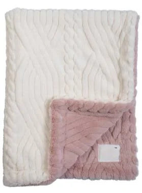 RITZ BABY FUZZY BLANKET CABLE DESIGN BLANKETS RITZ
