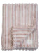 RITZ BABY FUZZY BLANKET SHADED STRIPY . MAUVE BLANKETS RITZ