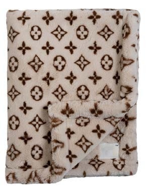 RITZ BABY FUZZY BLANKET LV PRINT BLANKETS RITZ