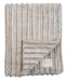 RITZ BABY FUZZY BLANKET SHADED STRIPY . BEIGE BLANKETS RITZ