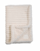 RITZ BABY FUZZY BLANKET SOLID STRIPE/SOLID DESIGN . OFF WHITE BLANKETS RITZ