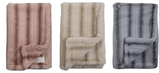 RITZ BABY FUZZY BLANKET CHEVRON DESIGN PLUSH BLANKETS RITZ